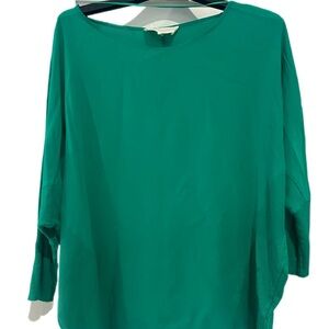 Two by Vince Camuto Green Dolman 3/4 Sleeve Blouse, XL